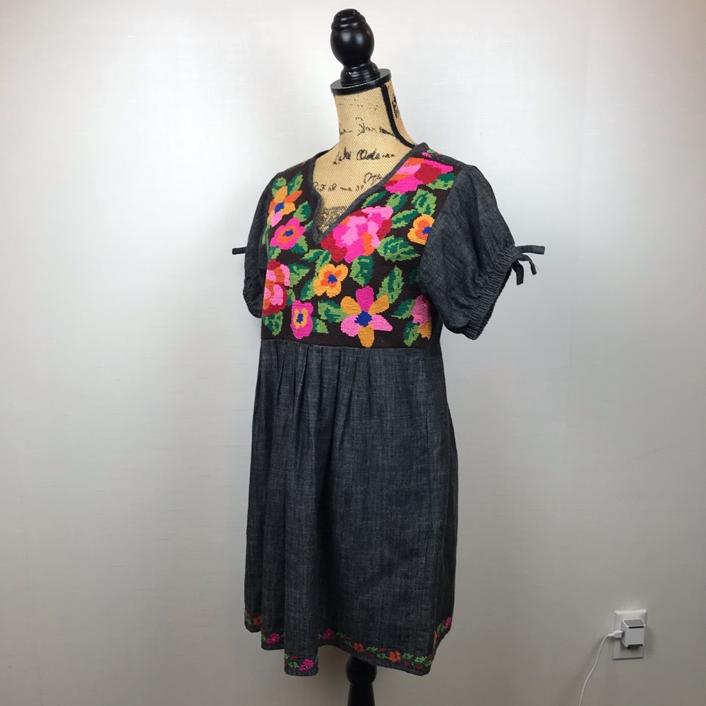 Free People Oaxaca Chambray Embroidered Dress - Picture 7 of 15